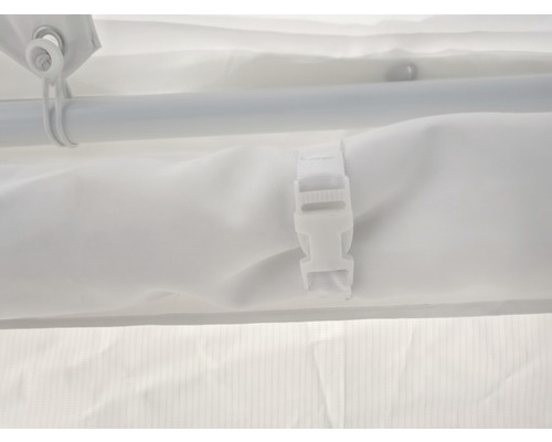 Gros plan d''un pavillon blanc avec clip de fixation