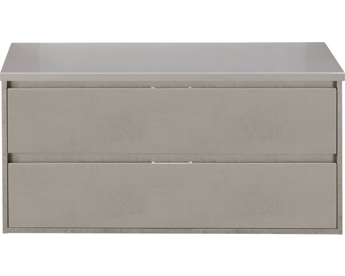 Meuble sous vasque sanox Porto lxhxp 120x59x50 cm gris gravier avec plan de toilette