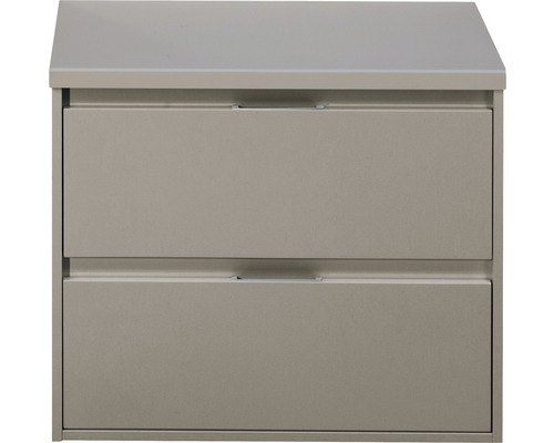 Meuble sous vasque sanox Porto lxhxp 70x59x50 cm gris gravier avec plan de toilette