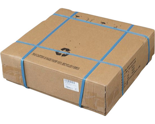 Paquet en carton avec bande de cerclage