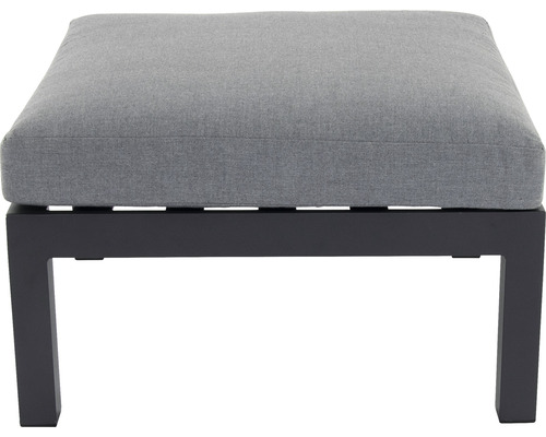 Tabouret de jardin avec revêtement en tissu et structure en métal