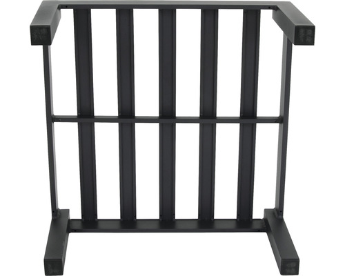 Cadre métallique noir avec montants verticaux et horizontaux