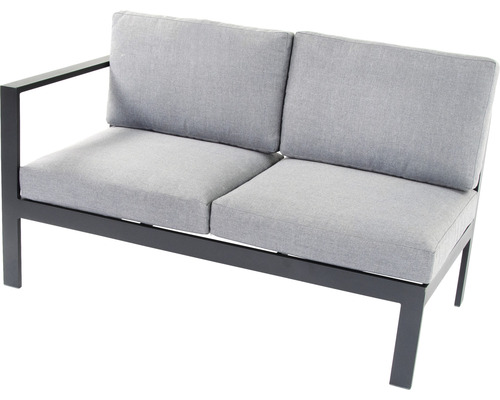 Fauteuil de jardin avec structure en métal et deux coussins d''assise