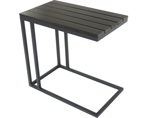 Table d''appoint avec structure en bois et cadre métallique