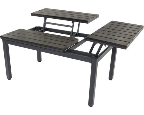 Table de jardin extensible avec lattes en bois