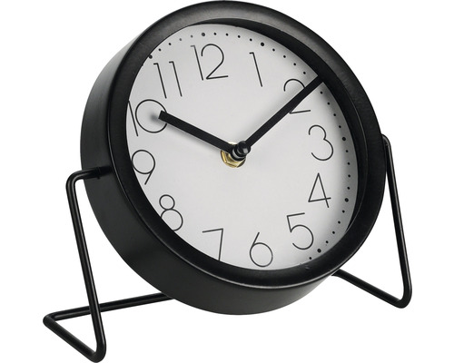 Horloge de table métal noir 17.5 cm