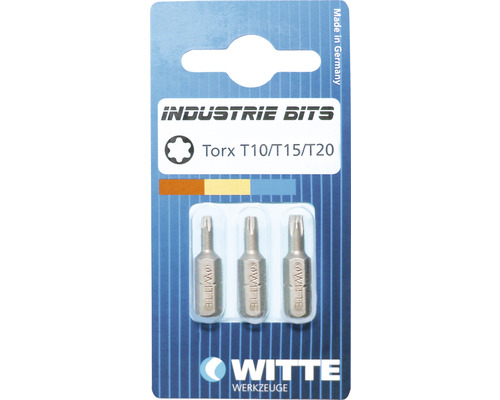 Witte Industrie Bits Torx T10/T15/T20 en blister