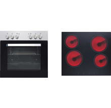 Ensemble cuisinière PKM BIC3-I GK IX-2 avec plaque vitrocéramique volume utile 59 l noir