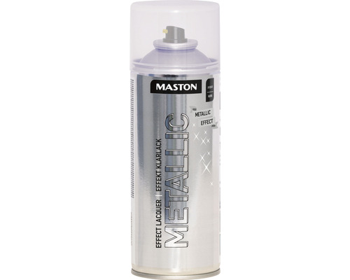 Maston Laque à pulvériser ACRYLIQUE metallic gris 400 ml Maston Peinture aérosol vernis d''effet Métallique