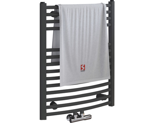 Radiateur de salle de bains Schulte Europa 695 x 500 mm anthracite avec raccordement central