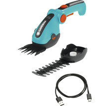 Gardena Akku Grasschere mit Wechselschere und USB-Kabel
