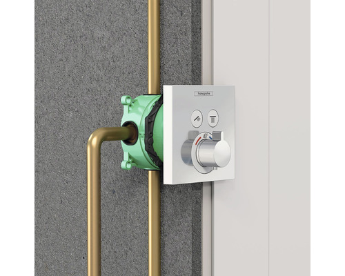 Unterputz-Thermostat mit Armatur für die Dusche