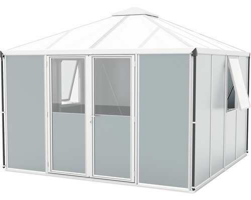 Pavillon de jardin avec fenêtres et porte double