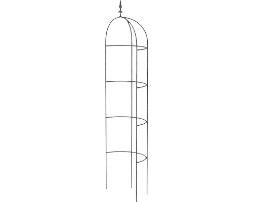 Demi-obélisque avec pointe Wilk Ø 42 cm h 150 cm argent