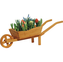 Blumenkasten Schubkarre aus Holz 107 x 29 x 30 cm braun
