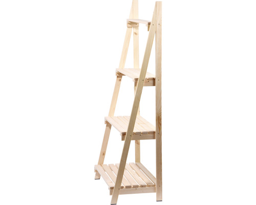 Holzpflanzenregal mit drei Ablagen