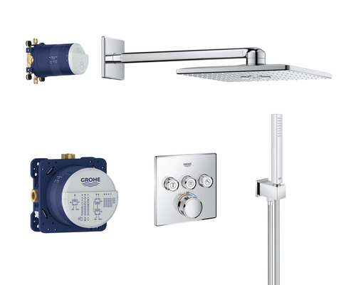 Grohe Duschsystem mit Kopfbrause, Handbrause und Thermostat
