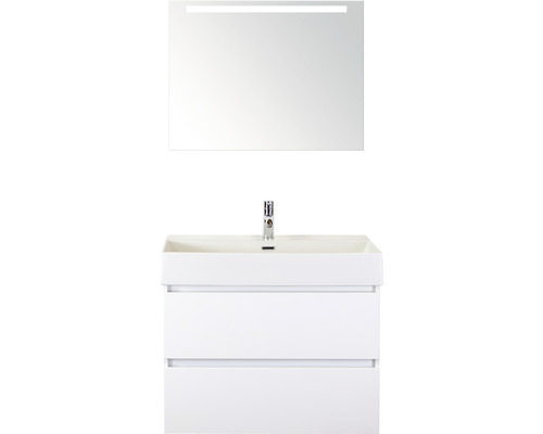 Armoire salle de bain avec éclairage LED 80 cm