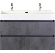 Meuble sous-vasque avec deux tiroirs et vasque à poser