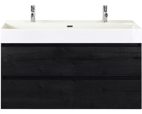 Meuble sous-lavabo avec deux tiroirs et lavabo