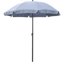 Parasol de jardin gris avec mécanisme à manivelle