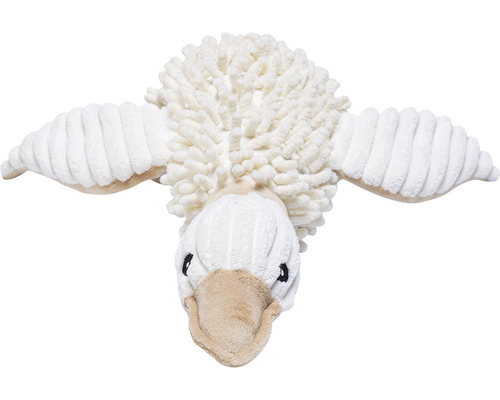 Beeztees Hundespielzeug Eco Toy Ente Jago 33 cm x 33 cm x 9 cm weiss 100% recyceltes Material Plüschtier Ente