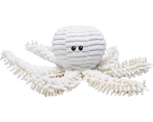 Beeztees Hundespielzeug Eco Toy Oktopus Okki 26 cm x 13 cm x 13 cm beige 100% recyceltes Material Plüschtier Oktopus mit acht Armen