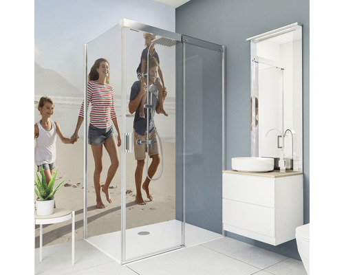 Panneau mural de douche Paroi arrière de lavabo Crédence de cuisine BREUER - mat satiné 255 x 100 cm 9499099000203