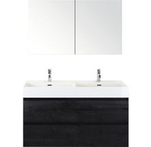 Ensemble de meubles de salle de bains avec lavabo, meuble sous-lavabo et armoire de toilette