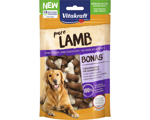 Vitakraft Snack pour chien AGNEAU Bonas® Os de calcium 80g