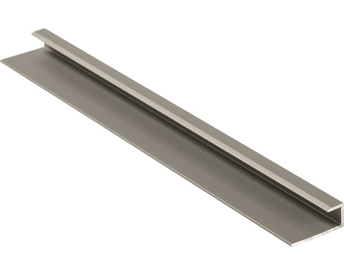 Profilé en U aluminium titane mat 6x5,5x18x2600 mm Profilé de protection des bords en aluminium