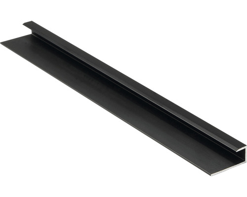 Profilé en U aluminium noir mat 6x5,5x18x2600 mm
