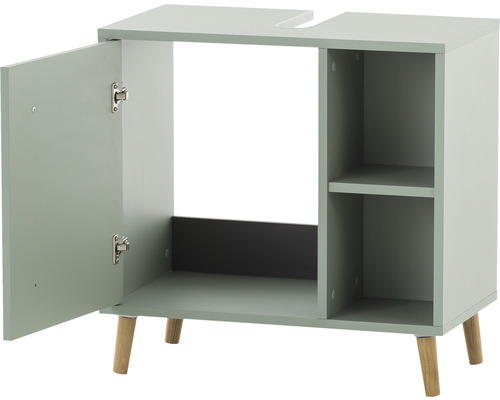 Waschtischunterschrank mit einer offenen Tür und Regalfächern