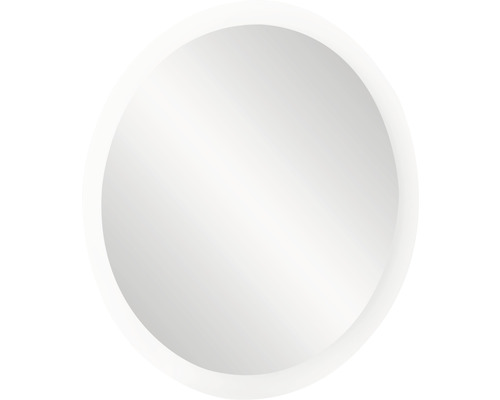 Miroir de salle de bains LED Möbelpartner Bjarne Ø 60 cm avec capteur tactile Forme circulaire