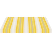 Store rayé jaune et blanc