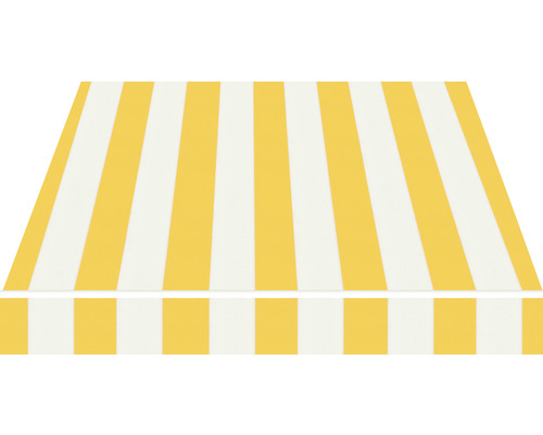 Store rayé jaune et blanc