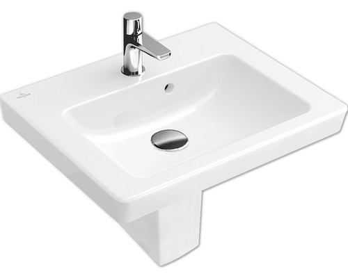 Villeroy & Boch Subway 2.0 Handwaschbecken 731545 45cm weiss mit Beschichtung Villeroy & Boch Waschtisch mit Armatur