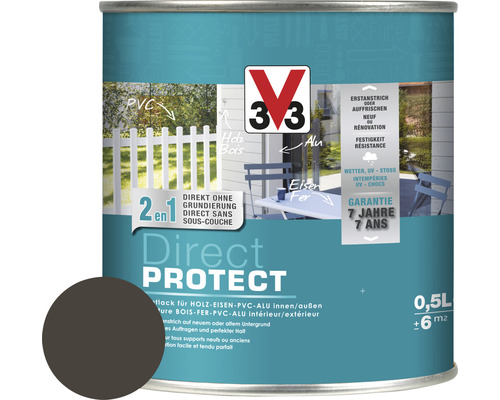 Laque couleur V33 Direct Protect brun 0.5 l