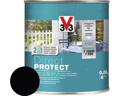 Laque couleur V33 Direct Protect noir 0.5 l