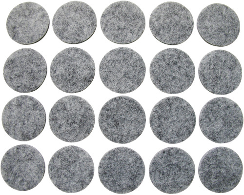 Filzgleiter rund 22 mm grau selbstklebend 20 Stück
