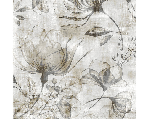 Papier peint panoramique intissé IF2-008 Rustic Roses 2 pces 200 x 250 cm Panneau décoratif avec motif floral pour la décoration murale