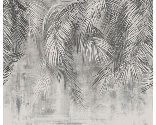 Papier peint panoramique intissé IF3-042 Natural Nuances 3 pces 300 x 250 cm Papier peint avec des feuilles de palmier