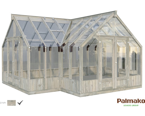 Serre en bois avec verre