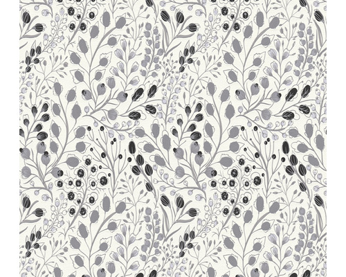 Papier peint intissé 38847-3 Attractive 2 guirlande de fleurs blanc-noir Papier peint intissé 38847-3 Attractive 2 guirlande de fleurs blanc-noir
