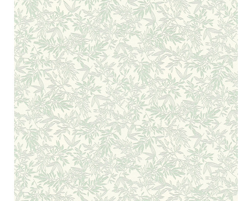 Papier peint intissé 39028-2 Attractive 2 motif feuilles vert-blanc