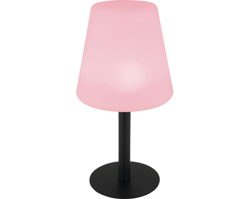 Lampe de table décorative avec abat-jour coloré et pied noir