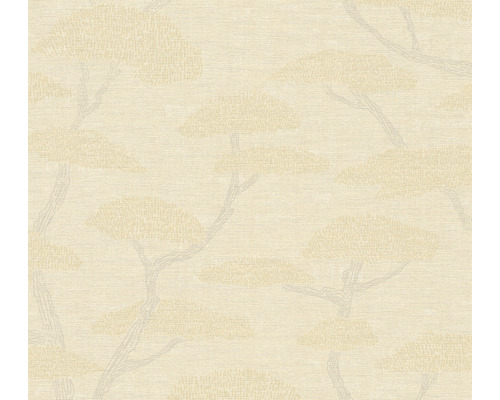Papier peint intissé 38741-3 Nara arbres bonsaï beige gris