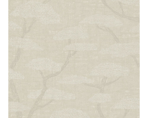 Papier peint intissé 38741-4 Nara arbres bonsaï beige gris blanc