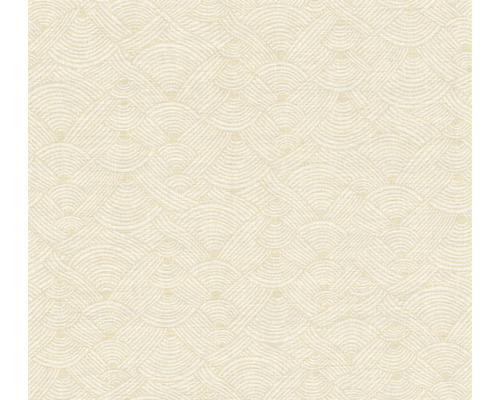 Papier peint intissé 38742-4 Nara Ethno motif de vagues crème