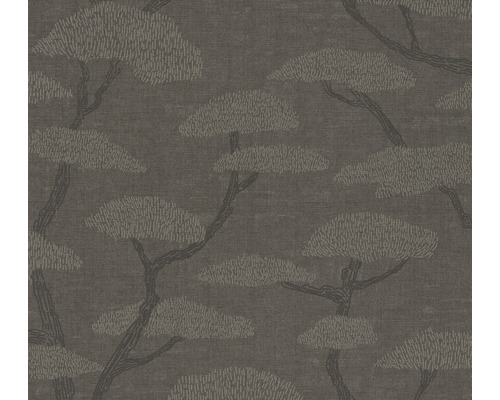Papier peint intissé 38741-5 Nara arbres bonsaï gris anthracite
